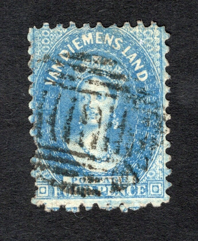 Australia Tasmania  1864 stamp SG#62 p.10 START15%ONLY used CV=28$