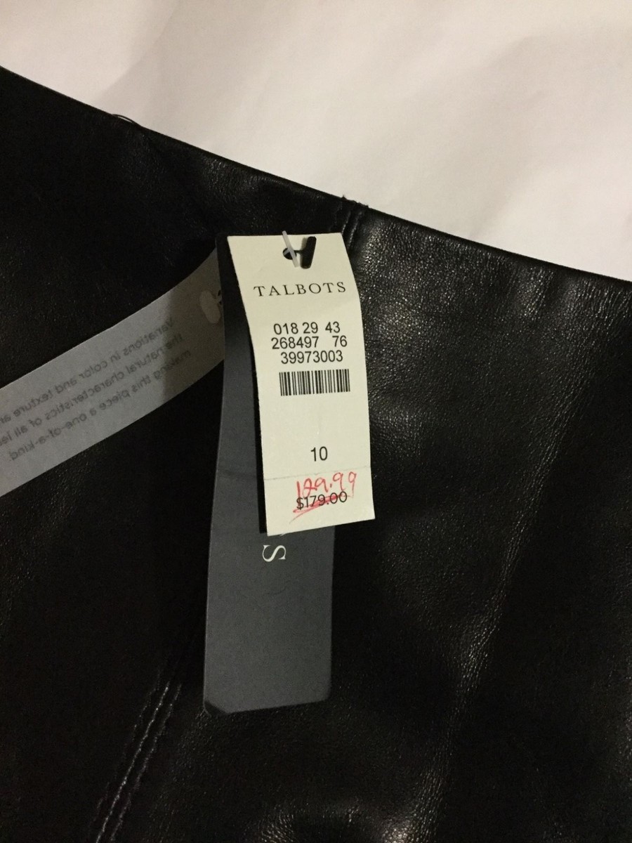 その他 iii NEW Talbots Black 100% Leather Front Skirt and Ponte Skirt - 10 | eBay