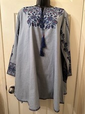 Beautiful Chinyere Shirt With Cross Stitch Embroidery. SIZE Medium
