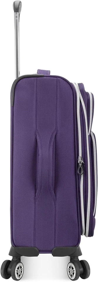 Equipaje de mano Traveler's Choice 22" lado blando extensible giratorio púrpura Foto 4 de 4