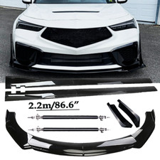 Front Bumper Lip Spoiler Kit 86.6 Car Side Skirt For Acura Integra Glossy