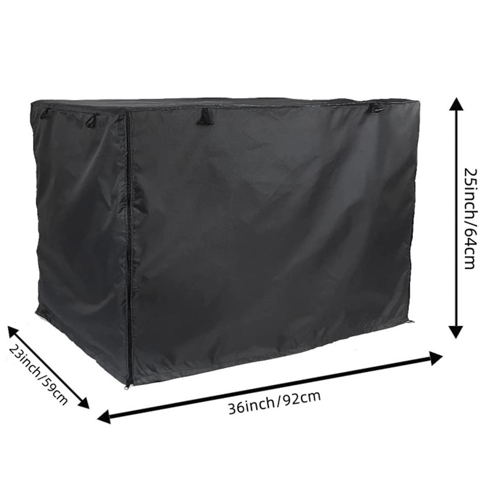 Dog Crate Cover, Ventilated Pet Kennel Cover, Black 210D Waterproof