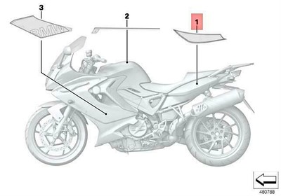 NEW BMW K71 0B63 DECORATIVE REAR BACK PANEL LEFT 51148525087