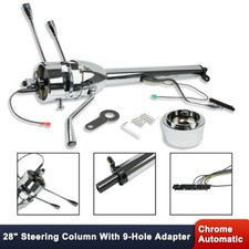 Chrome 28 Tilt Auto Shift Indicator Steering Column W9 Holes Adapter No Key Gm
