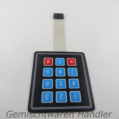  3x4 Matrix Array 12 Tasten Tastatur Folientastatur für Arduino Raspberry Pi