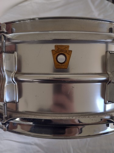 Ludwig 5x14 Acrolite Snare Drum 1968 Beautiful Condition Classic Keystone Badge