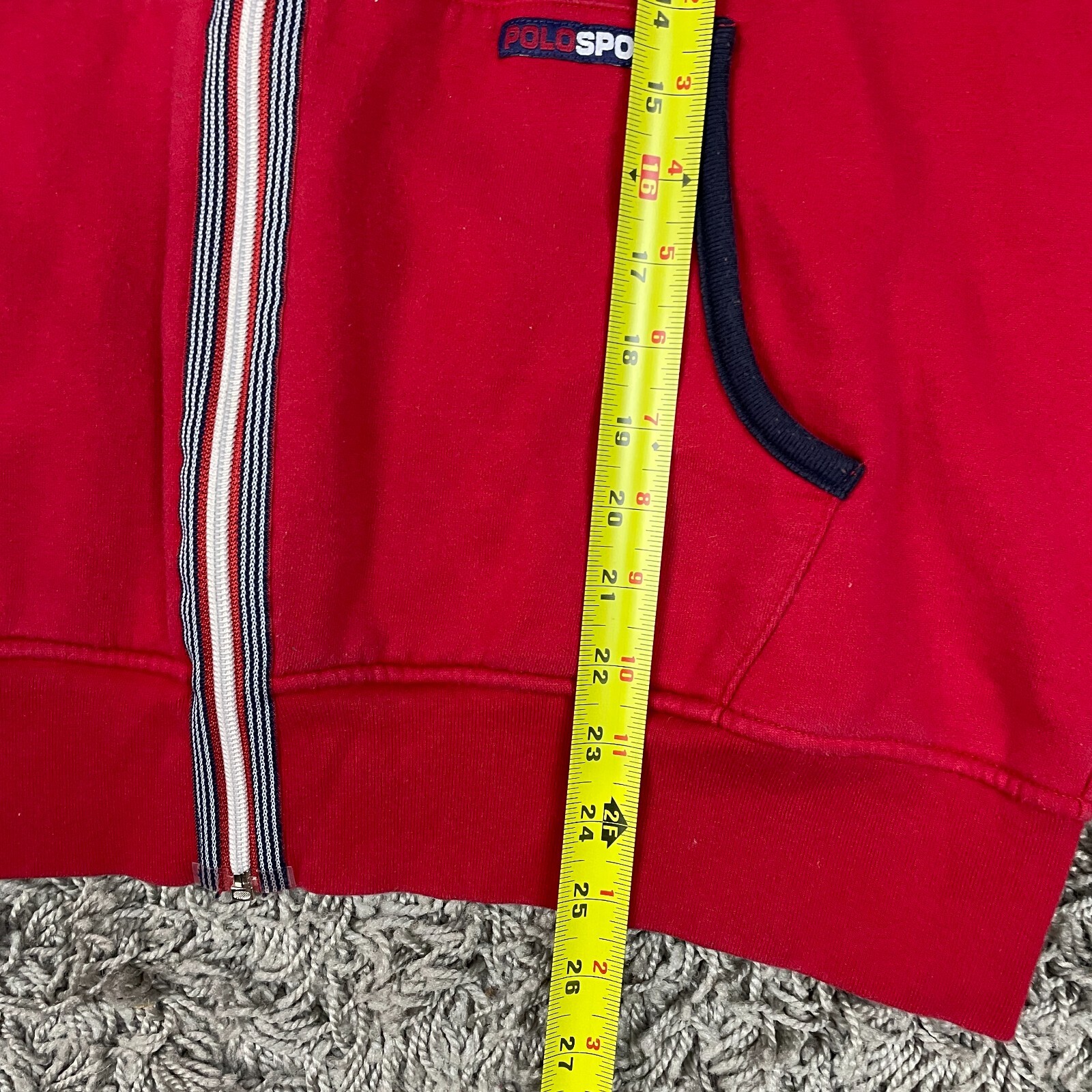 Polo Sport Sweater Adult Extra Large Red Full Zip Hoo… Gem