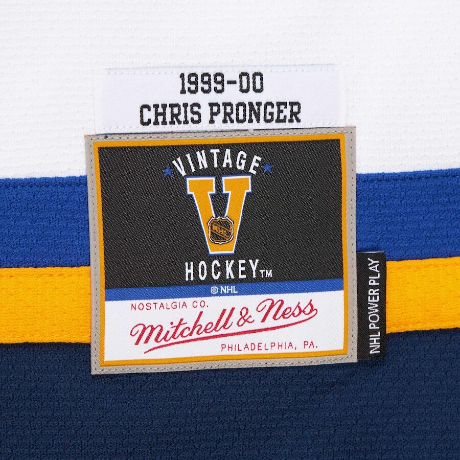 St Louis Blues Chris Pronger Mitchell & Ness White 1999/00 NHL