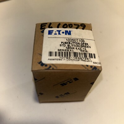 Cutler Hammer 10250T103 Eaton Green Push Button Operator Standard New In Box A1