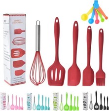 Image of 5 Piece Non-Stick Rubber Spatula Set with Stainless Steel Core - Heat-Resistant