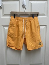 Marine Layer Mens Size Small Orange Swimsuit Trunks Shorts Unlined Pockets