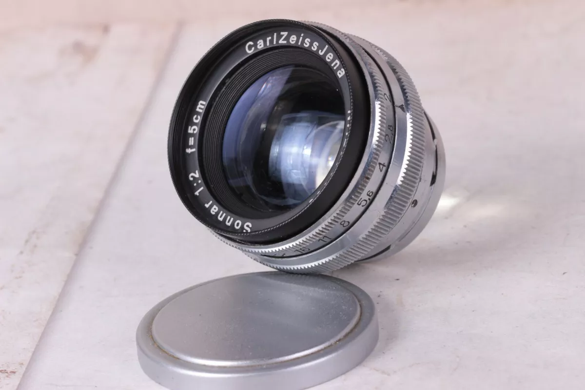 CARL ZEISS JENA SONNAR Lens 2/50mm Red T For Camera Rangefinder Contax IIa  IIIa