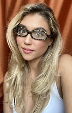 New Vintage ALAIN MIKLI AL 1019 0004 56mm Gray Cat Eye Eyeglasses Frame France .