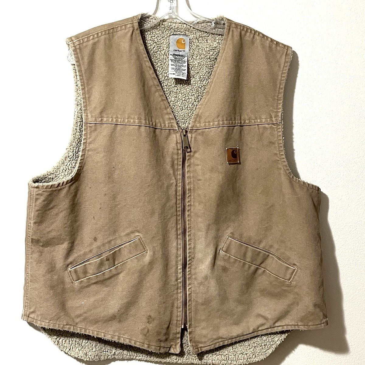 ジャケット・アウター 00s Vintage Carhartt Vest USA M MDT Carhartt V02MDT Midnight Sandstone Duck Arctic Ves