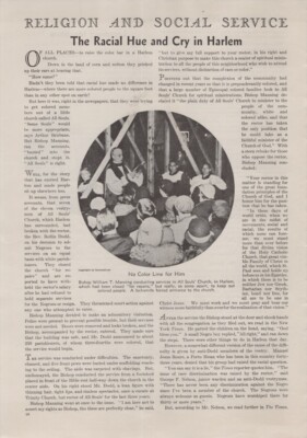 1932 Racial Hue and Cry in Harlem Racism African American 1930s Magazine Article