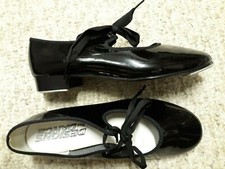 DESIGNS FOR DANCE Shiny Black Girls TAP Shoes