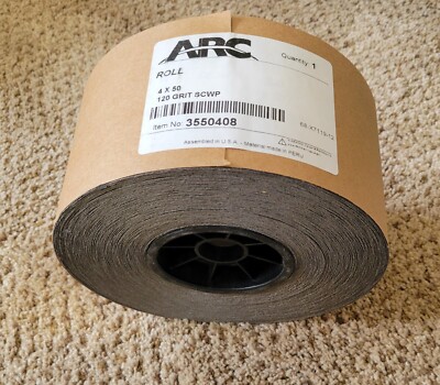 ARC # 3550408 4'' x 50 Yards 120Grit AO, Finishing Shop Roll