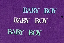 BABY BOY die cuts scrapbook cards