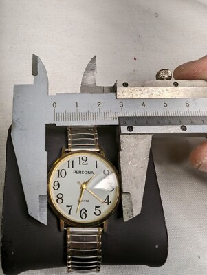 Like-New Vintage PERSONA Watch (Needs A Battery) Vintage Persona Quartz Mens Watch ~ Needs New Battery & Band  main image 2