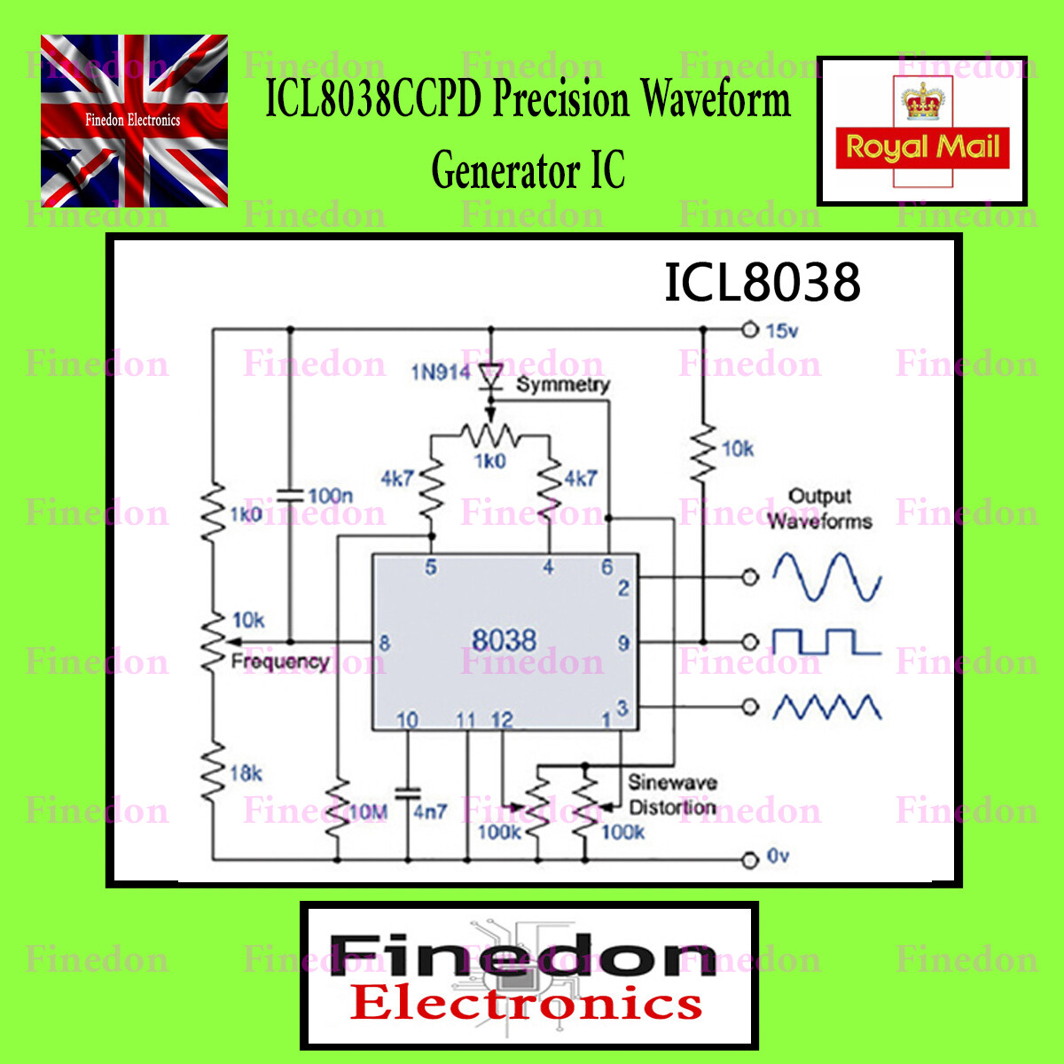 ICL8038 Precision Waveform Generator Oscillator ICL8038CCPD IC DIP-14 ...