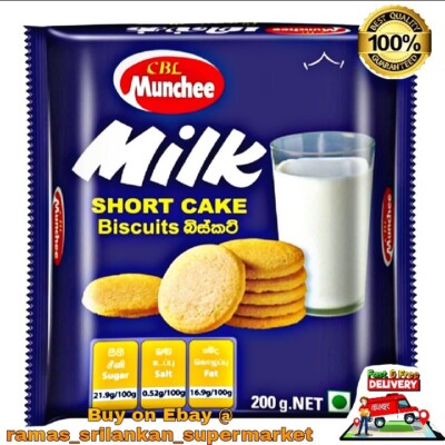 World No 01 Munchee Milk Short Cake Biscuits 3 Packets 200g×3 Milk FlavorCookies
