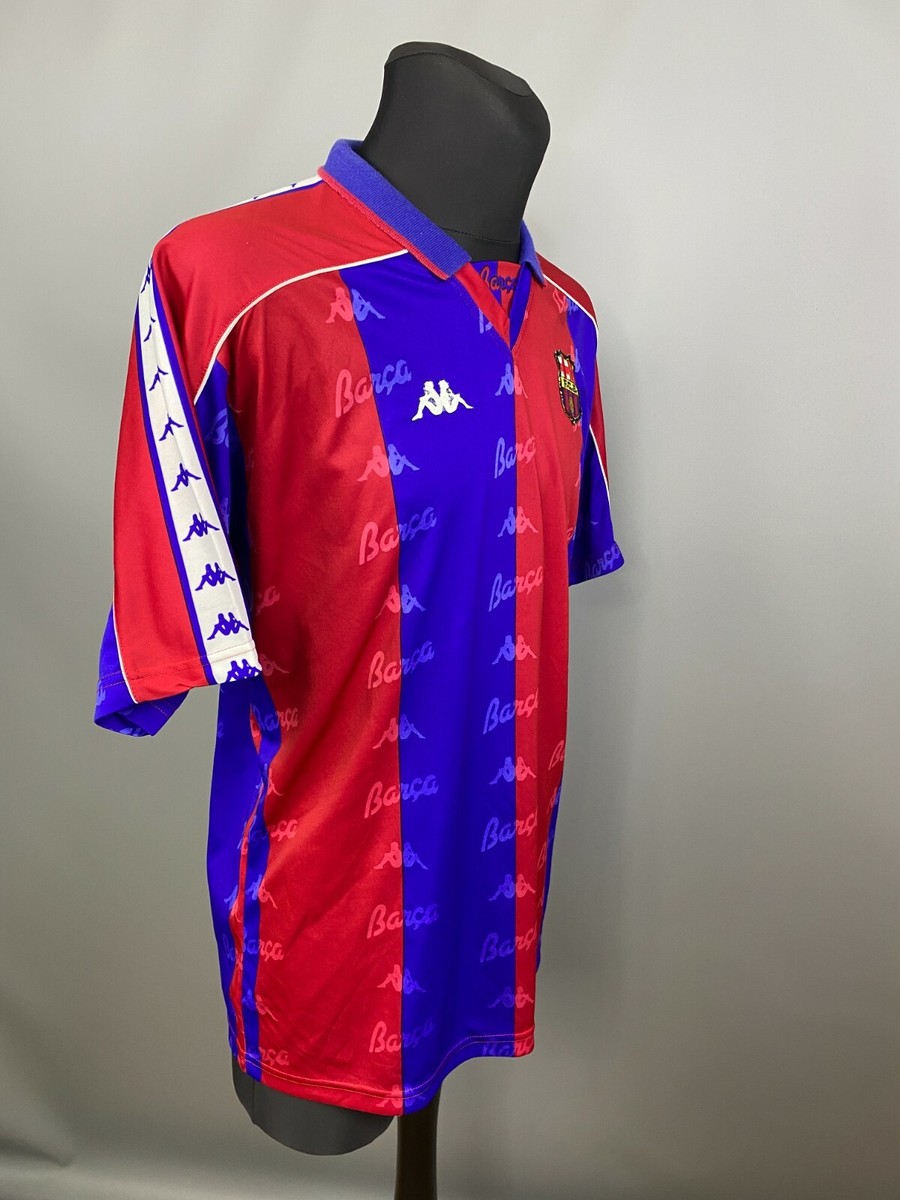BARCELONA 1992 1995 HOME SHIRT FOOTBALL SOCCER JERSEY KAPPA MENS