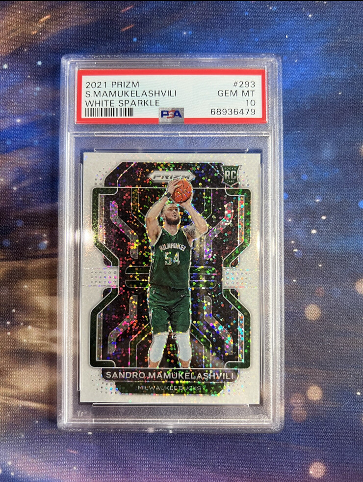PSA 10 2021-22 Panini Prizm White Sparkle #293 Sandro Mamukelashvili R85