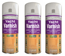 All Purpose Clear Yacht Varnish Spray Exterior Interior Waterproof 250ml.