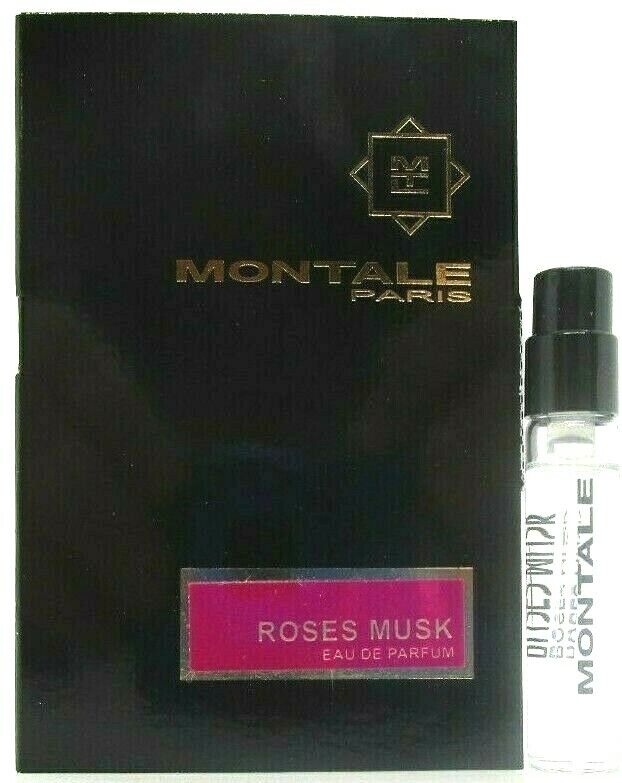 MONTALE ROSES MUSK EAU DE PARFUM VIAL SPRAY FOR WOMEN 0.07 Oz / 2 ml NEW SAMPLE!