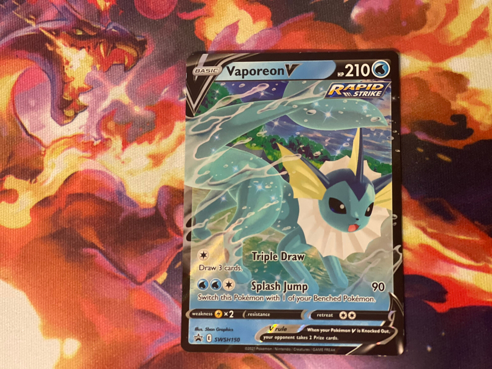 Pokemon Card Vaporeon V SWSH150 Promo Mint Pack Fresh