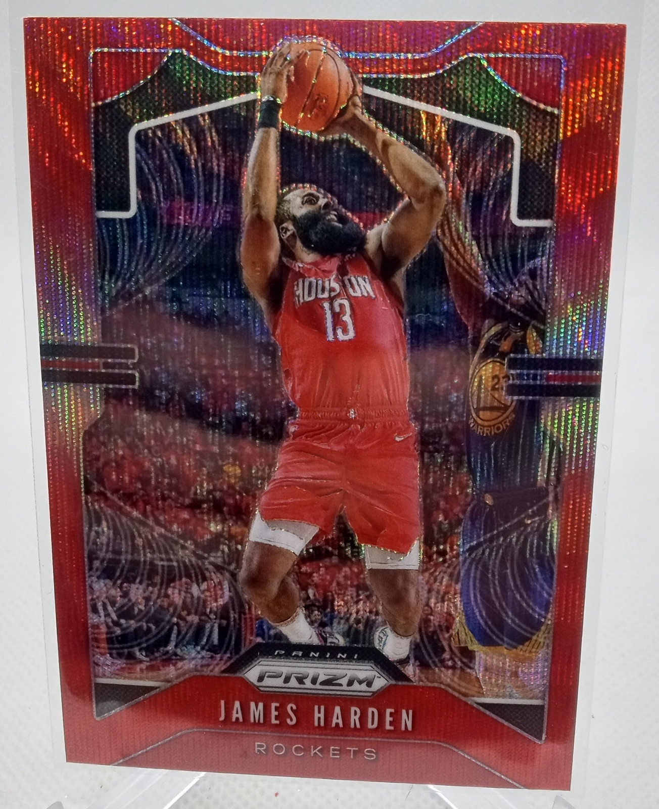2019-20 Panini Prizm #107 James Harden Prizms Ruby Wave