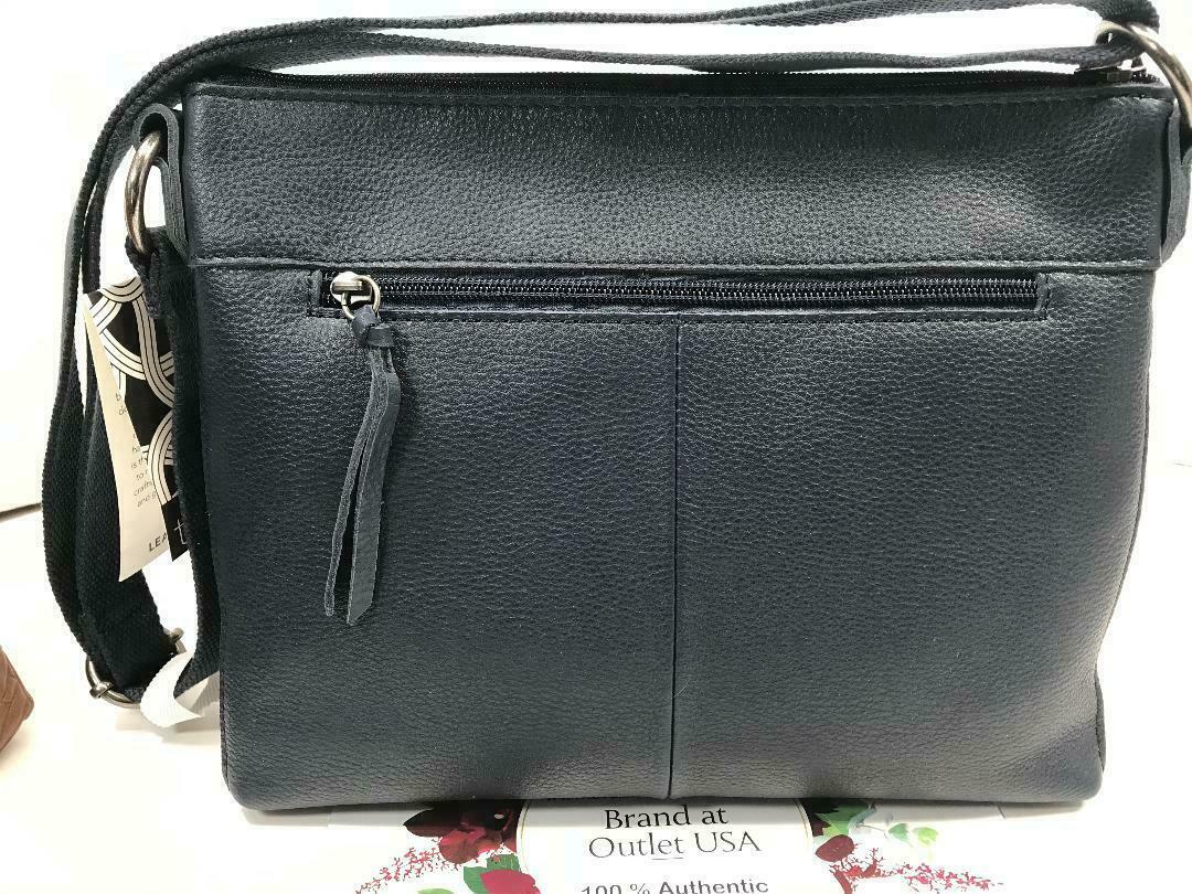 💯The Sak Reseda Pyrite Leaf Women's Crossbody Bag Purse Black Leather