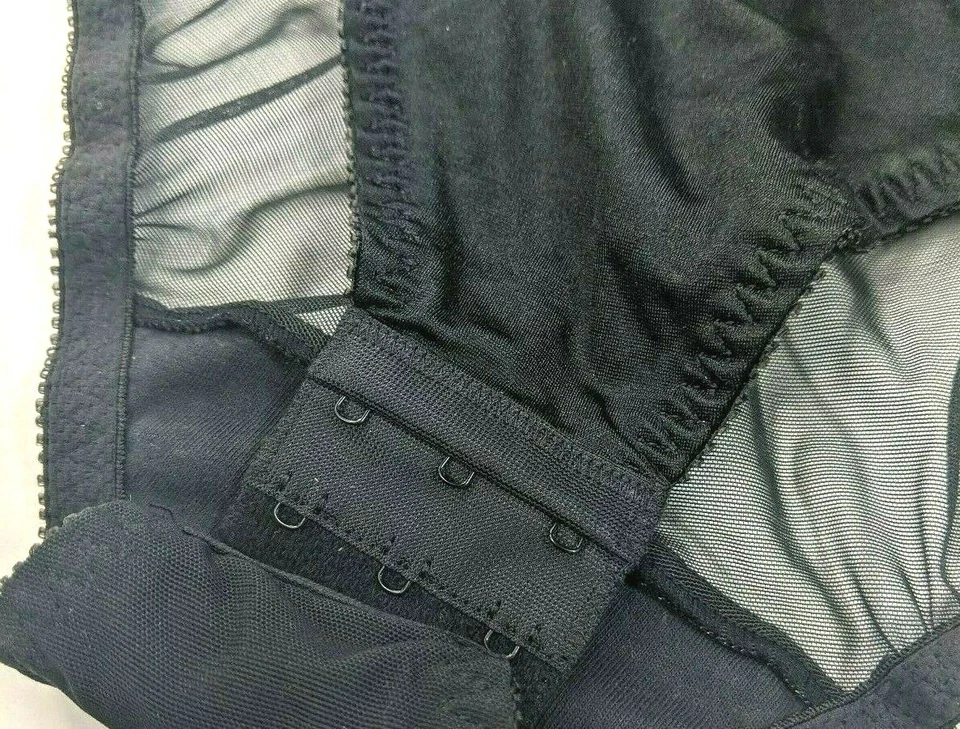 Body lencería vintage Teddy 36C negro transparente nuevo con etiquetas Van Raalte Foto 4 de 4