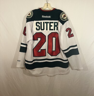 Reebok Minnesota Wild #20 Ryan Suter Autographed Hockey Jersey