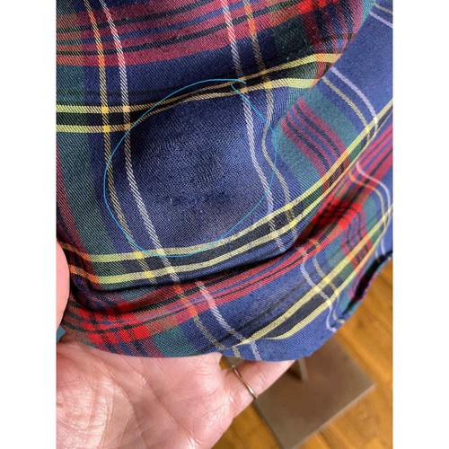 Camisa de colección años 70 a cuadros con botones mangas largas bolsillos unisex de Sears talla M L - Imagen 7 de 11
