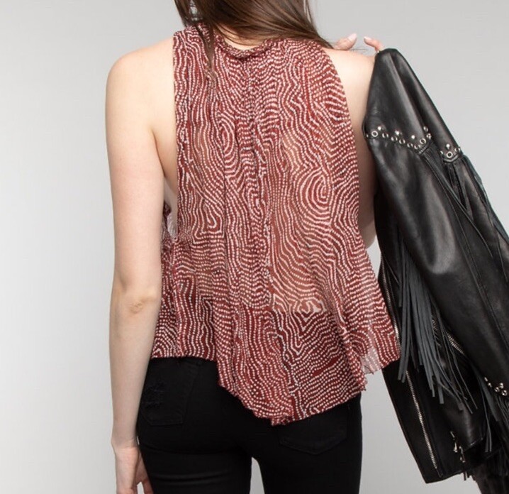ISABEL MARANT RED/CREAM POLKA DOT SHEER SILK Top Size 38 | eBay