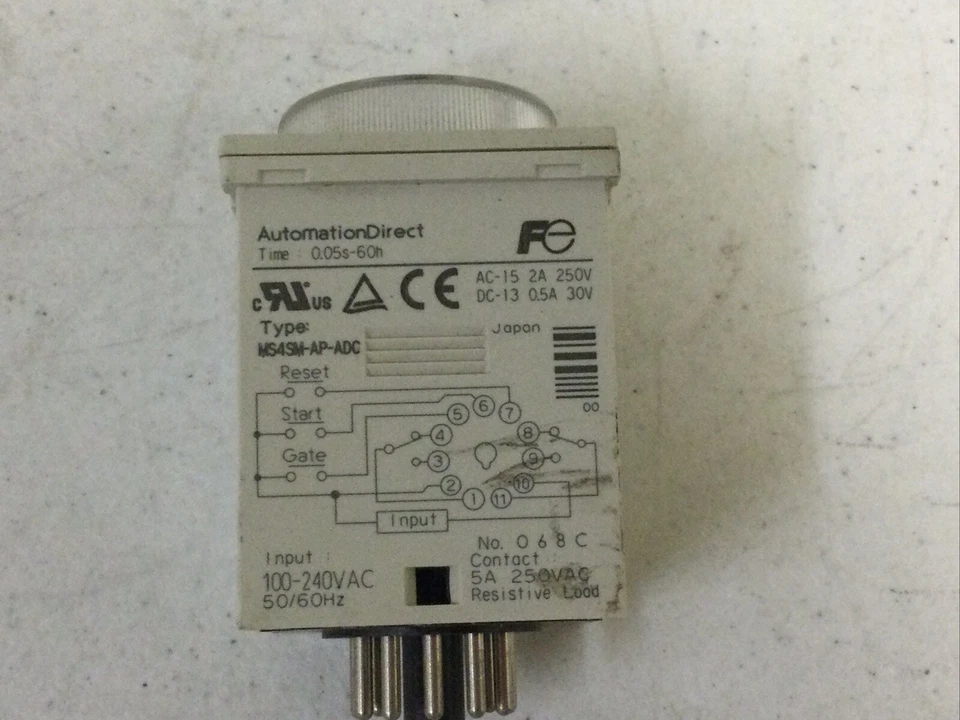 NEW, AUTOMATION DIRECT MS4SM-AP-ADC 0.05s-60h ON DELAY RELY TIMER, FREE SHIPPING - Image 2 of 4