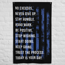 Custom Gym Flag - Workout Motivation - Gym Tapestry - Weightlifting Decor