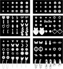 70 Pairs Gold Stud Earrings Set for Women Multipack, Trendy Hypoallergenic Pearl
