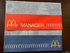 Vintage 1970s McDonald's Paper Worker Hat Cellucap - Lot of 2 - Manager & Staff