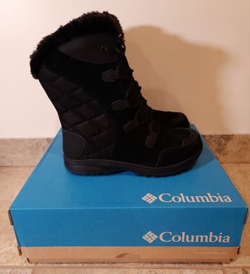 Columbia | Ice Maiden II Waterproof Black Faux Fur 9'' Snow Boots Women's 9.5 NEW