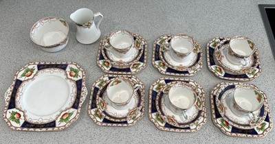 Seltenes Vintage Osborne Bone China Teeservice Nr 2156 