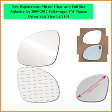 New Replacement Mirror Glass with Full Size Adhesive for 2009-2017 Volkswagen...