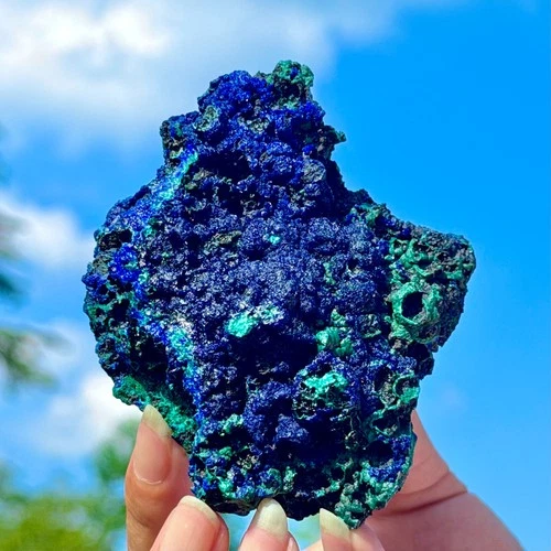 244G BEST NATURAL Azurite/Malachite Crystal Quartz Minerals Specimens