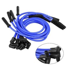 10pcs Spark Plug Wire Set 9mm Blue Ignition Wire Replacement for 5.0L 5.8L