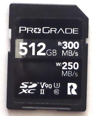 ProGrade Digital SDXC UHS-II 512GB V90 300R U3 Memory Card