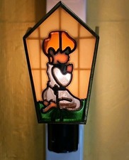 Vintage stained Glass Night Light Plug In - Tested And Works