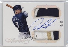 2017 Panini Flawless Rookie 3/25 Orlando Arcia #DRPA-OA Dual Patch Auto 6fs