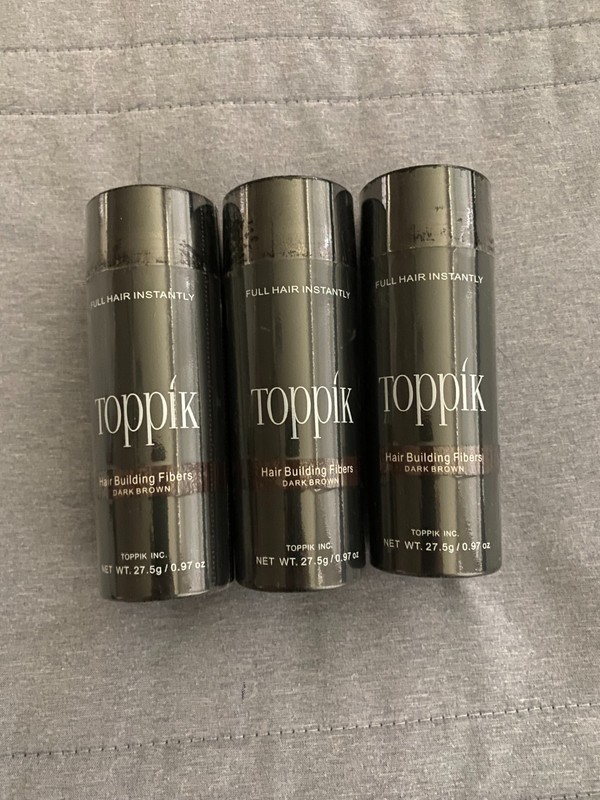 Toppik Hair Building Fibers (0.97 oz) - Dark Brown (3 bottles)