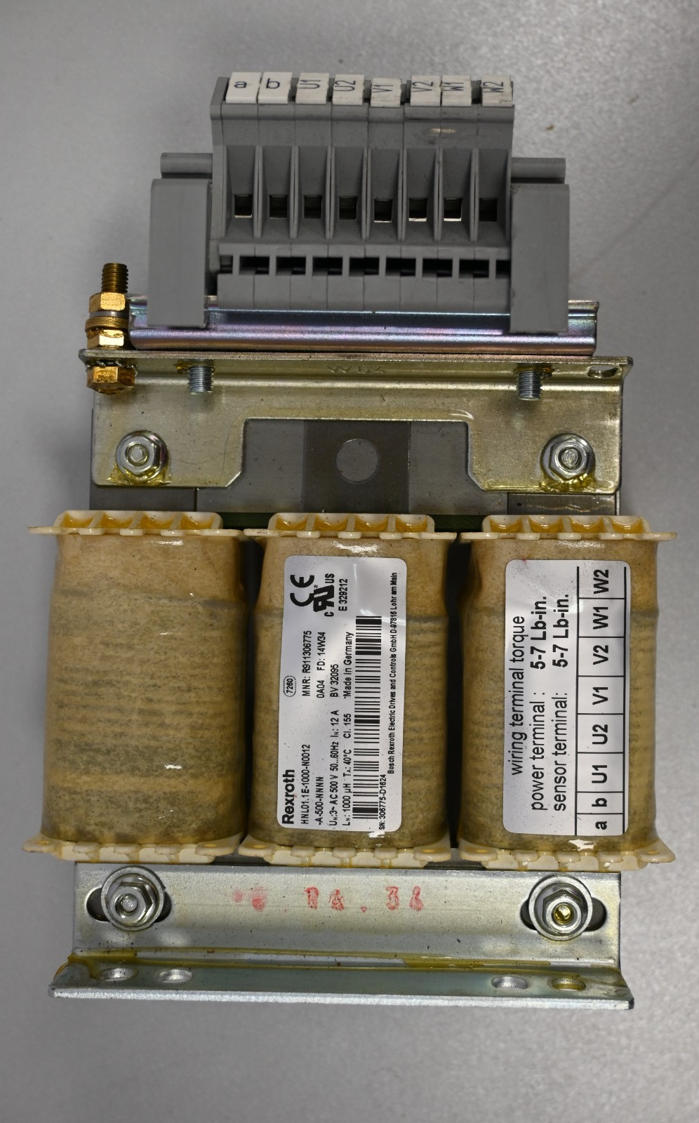 Rexroth HNL01.1E-1000-N0012-A-500-NNNN Mains Choke 12A 400-500V Original Box